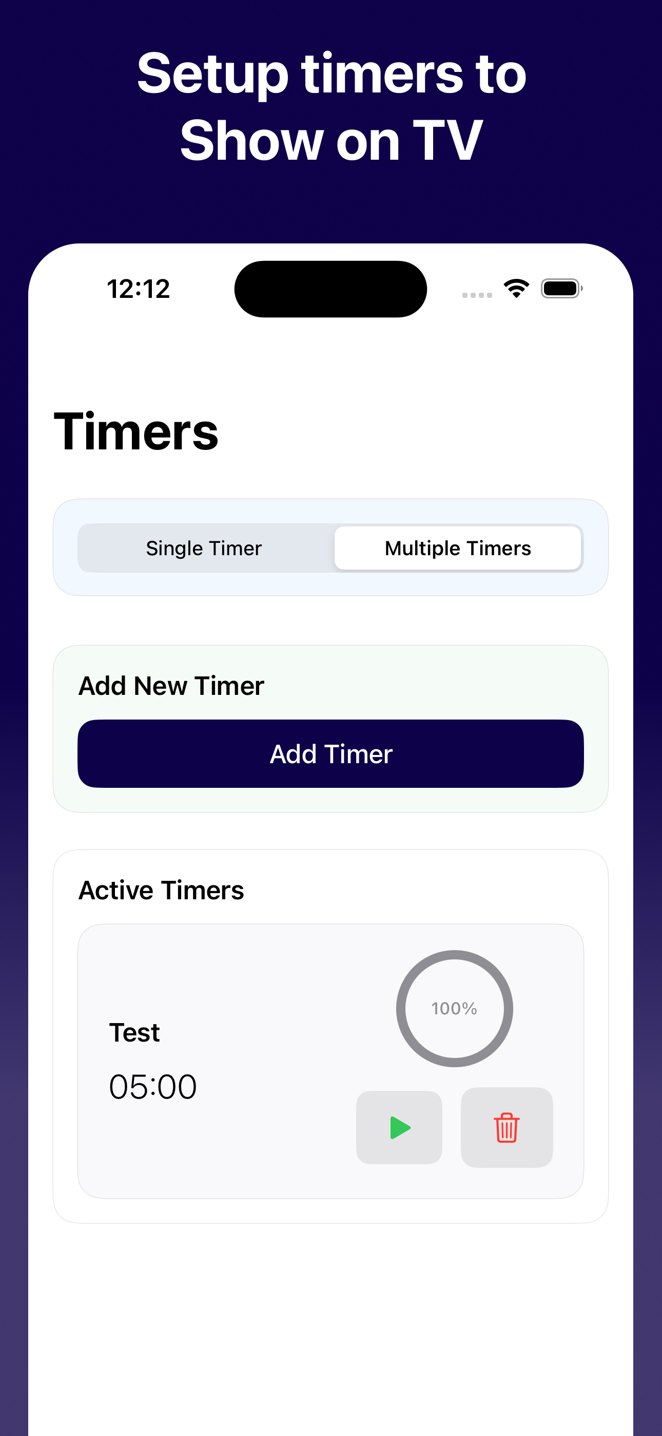 Setup Timers